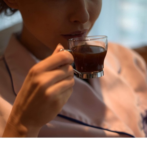 Bormioli Rocco Verdi Espresso Cup W/ Stainless Steel Handle Set of 4 Gift Boxed - Picture 7 of 14